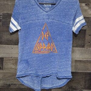 Womens Blue V-Neck T-Shirt